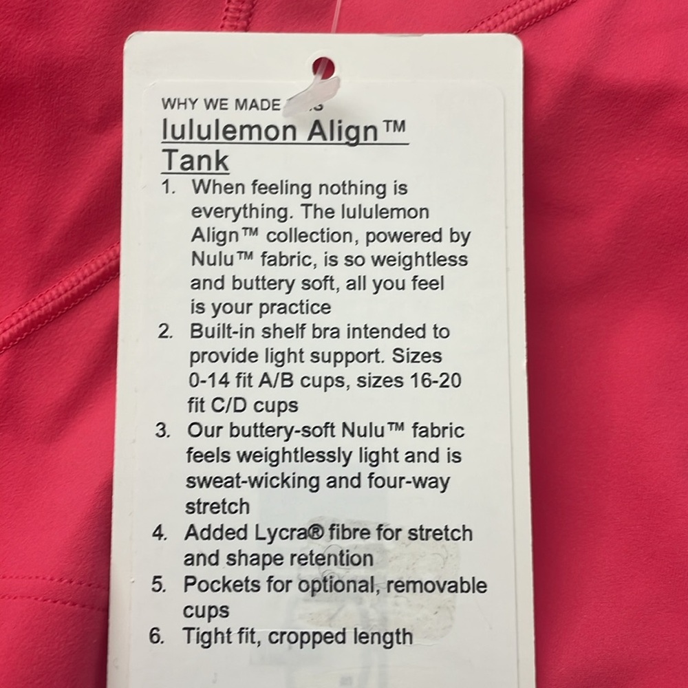 NEW***    ALIGN Tank - Picture 5 of 5